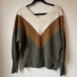Colorblock V-Neck Sweater